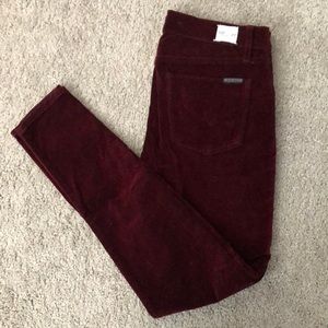 Hudson Nico Jeans - red velvet NWOT size 27